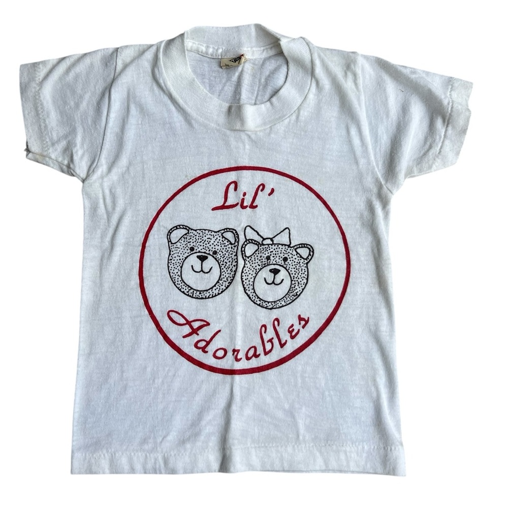 VTG SCREEN STARS Single Stitch “Lil’ Adorables” Bears Toddler Shirt. Made in USA
